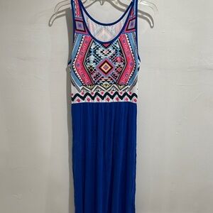 Colorful Geometric Pattern Maxi Dress